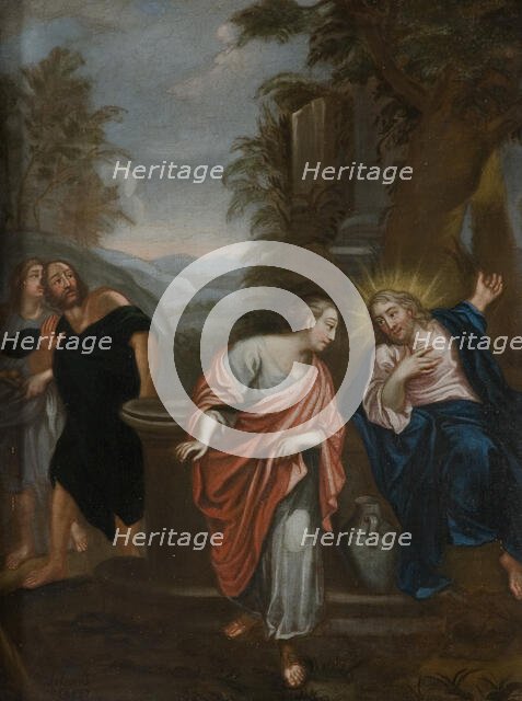 Christ and the Samaritan woman, unknown date. Creator: Anon.