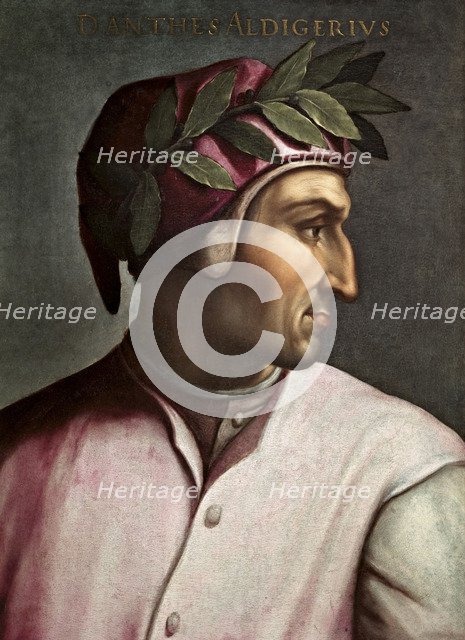 Portrait of Dante Alighieri (Giovio Series), 1566-1568. Artist: Dell'Altissimo, Cristofano (1525-1605)