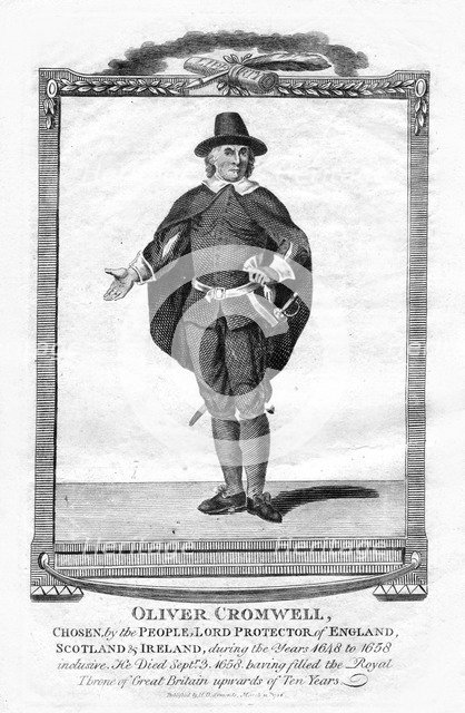 Oliver Cromwell, English military leader and politician, 1706. Creator: Unknown.