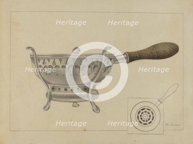 Silver Brazier, c. 1936. Creator: Horace Reina.