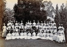 Johannesburg Hospital, South Africa: group of nurses and doctors, c1905. Creator: Unknown.