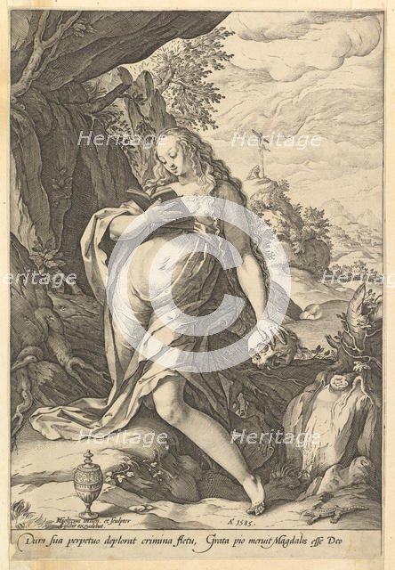 St. Mary Magdalene Penitent, 1585. Creator: Hendrik Goltzius.