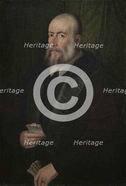 Portrait of an Old Man, mid-1500s. Creator: Giulio Campi (Italian, c. 1500-1572), attributed to.