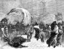 Fleet-Street during the snowstorm on Tuesday night, January 18, 1881. Creator: Unknown.