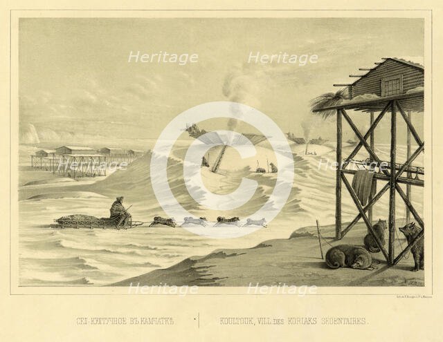 The Village of Kultuchnoe in Kamchatka., 1856. Creator: Ivan Dem'ianovich Bulychev.