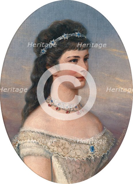 Portrait of Elisabeth of Bavaria with Diadem. Artist: Bitterlich, Richard (1862-1940)