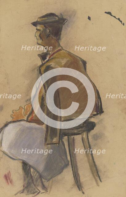 Young man resting, 1931. Creator: Zolo Palugyay.