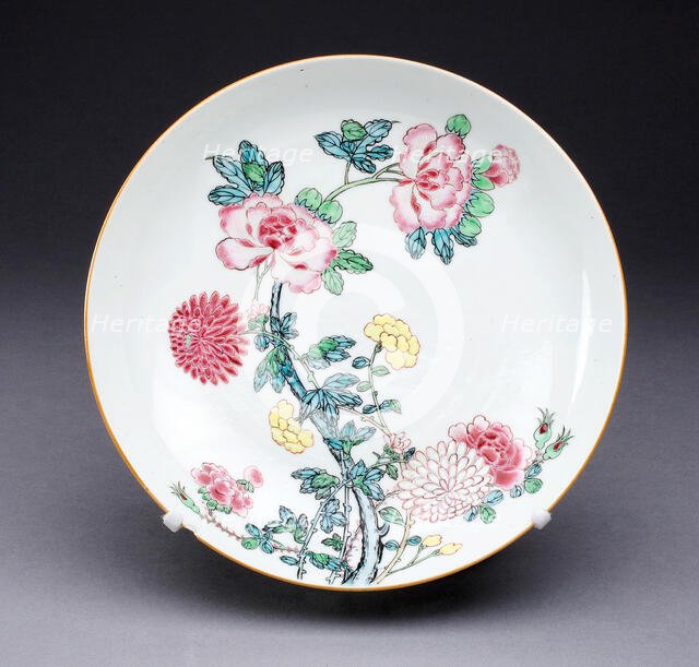Dish, China, c. 1725, Qing Dynasty (1644-1911), Yongzhen period (1723-1735). Creator: Unknown.