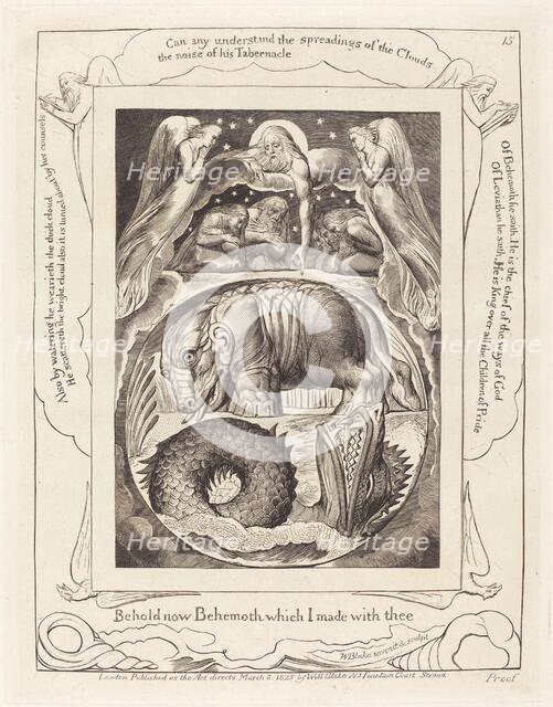 Behemoth and Leviathan, 1825. Creator: William Blake.