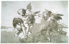 'Cupids with Doves and a Torch', 17th centruy. Artist: Giovanni Battista Tiepolo