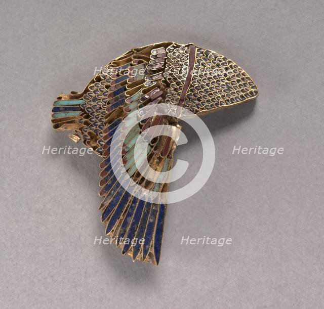Vulture Headdress Inlay, 100-1 BC. Creator: Unknown.