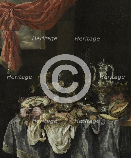 Sumptuous still life, 1654. Artist: Beijeren, Abraham Hendricksz, van (1620/21-1690)