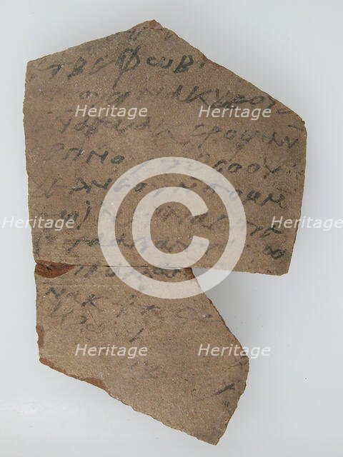 Ostrakon with a Letter, Coptic, 600. Creator: Unknown.