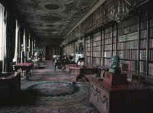 The Great Library, Chatsworth, Derbyshire, c1955. Creator: Arthur Charles Kirby Ware.