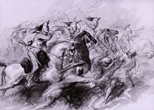 A Cavalry Charge, 1849. Artist: Sir John Gilbert