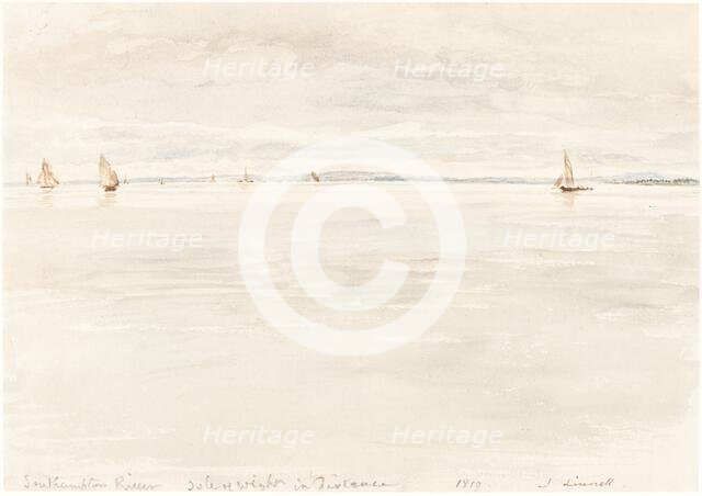 Sailboats on Southampton River, 1819. Creator: John Linnell the Elder.