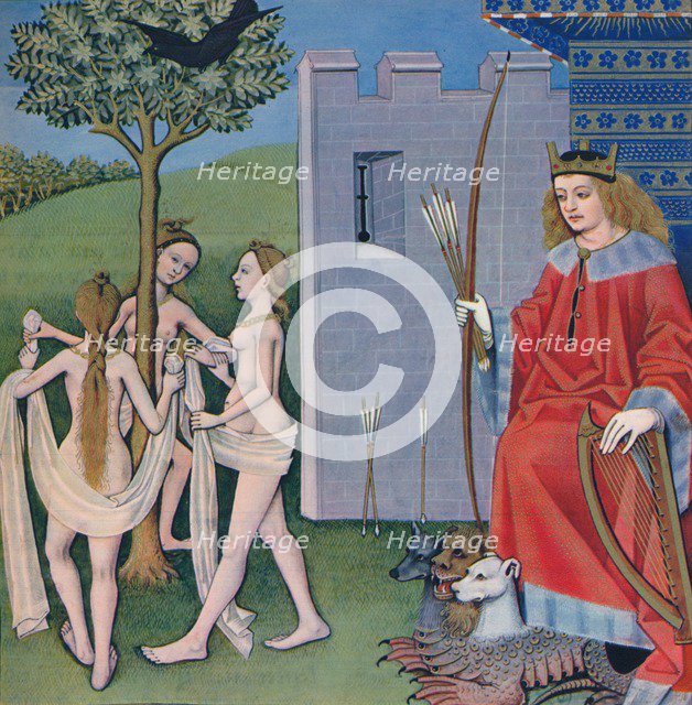 'Love's Game of Chess - Apollo watches the Muses dance', 1937. Artist: Emile- Aurele Van Moe.