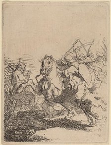 A Cavalry Fight, c. 1632. Creator: Rembrandt Harmensz van Rijn.
