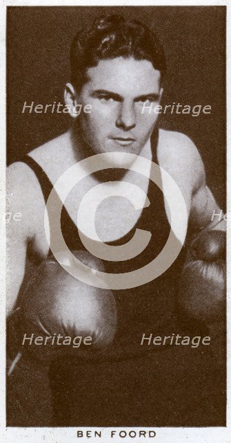 Ben Foord, South African boxer, 1938. Artist: Unknown