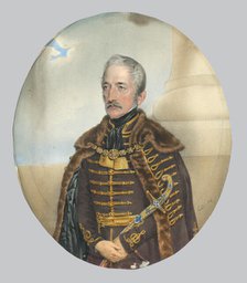 Portrait of a nobleman with a sword, 1842. Creator: Franz Eybl.