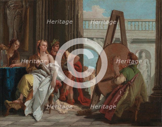 Alexander the Great and Campaspe in the Studio of Apelles, about 1740. Creator: Giovanni Battista Tiepolo.