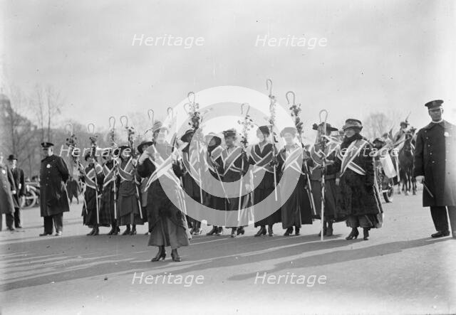 Woman Suffrage - March On Capitol, 1916. Creator: Harris & Ewing.