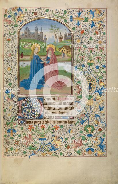 The Visitation; Arenberg Hours, early 1460s. Creator: Willem Vrelant.