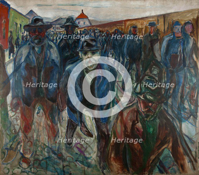 Workers on their Way Home.