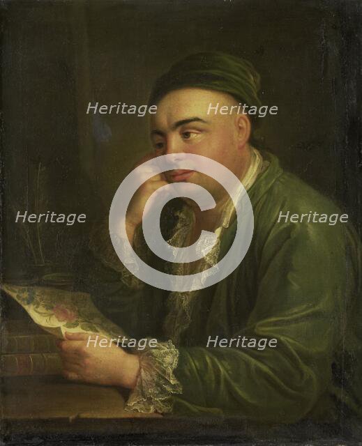 A Man with a Drawing of Flowers, so-called Portrait of Jacob Feitama Jr, Merchant in Amsterdam,c1730 Creator: Anon.