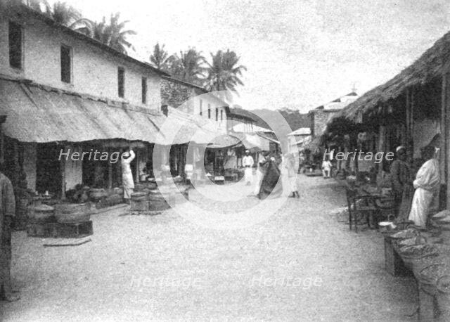 ''La rue commercante de Pangani; Afrique Australe', 1914. Creator: Unknown.
