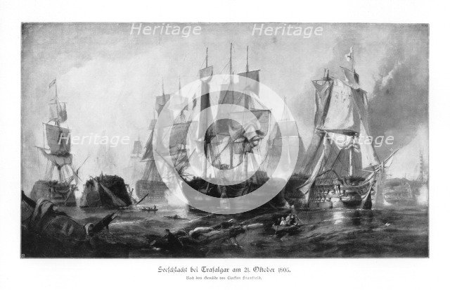 Battle of Trafalgar, 21 October 1805 (1900). Artist: Unknown