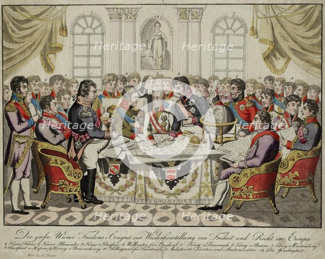 The Congress of Vienna, c. 1815. Artist: Anonymous  