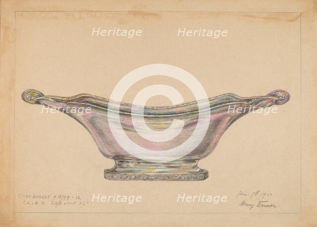 Cake Basket, 1936. Creator: Mary Berner.