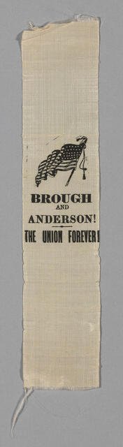 Campaign Ribbon, United States, 1863. Creator: Unknown.