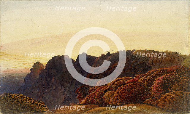 Yellow Twilight, c1830. Artist: Samuel Palmer.