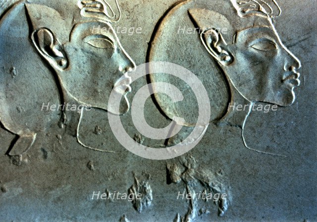 Relief of pharaoh Amenhotep IV or Aknaton.