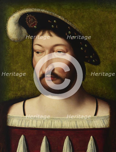 Portrait of Francis I, King of France, c1525-1530. Creator: Workshop of Joos van Cleve.