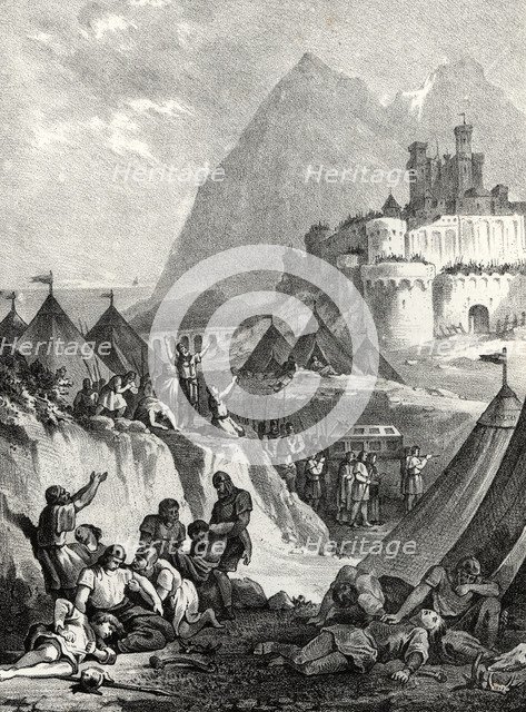 The Christian army lifted the siege of Gibraltar by the death of King Alphonse XI the Just, occur…