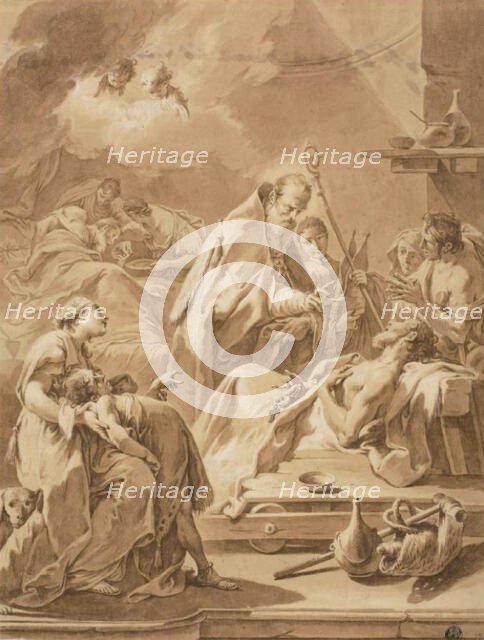 Saint Gilbert Visits the Sick, n.d. Creator: Unknown.