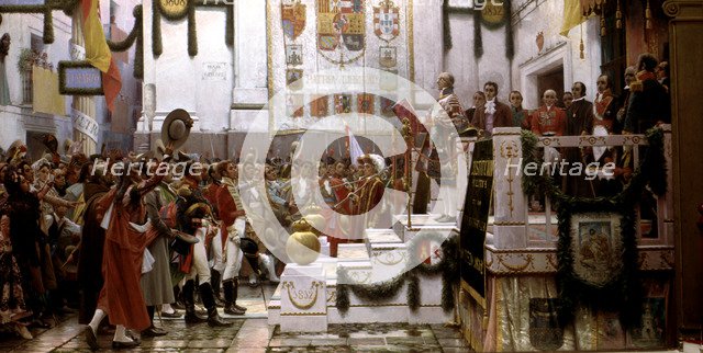 Proclamation of the Courts of Cadiz 1812, oil painted in 1912.