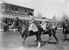 Horse Shows - Miss Hazen, Mounted, 1914. Creator: Harris & Ewing.