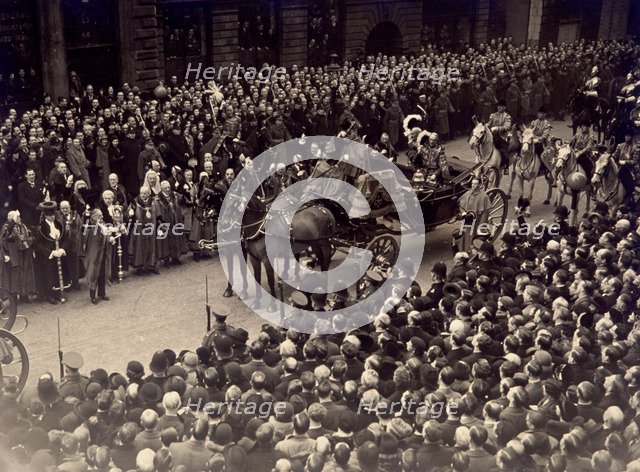 View showing part of the Jubilee Procession of King George V and Queen Mary, May 6 1935. Artist: Anon