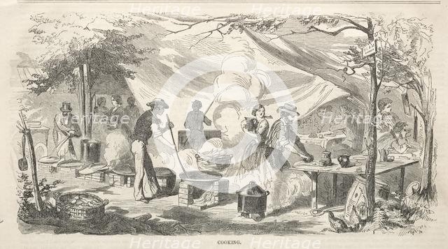 Camp Meeting Sketches: Cooking, 1858. Creator: Winslow Homer (American, 1836-1910).