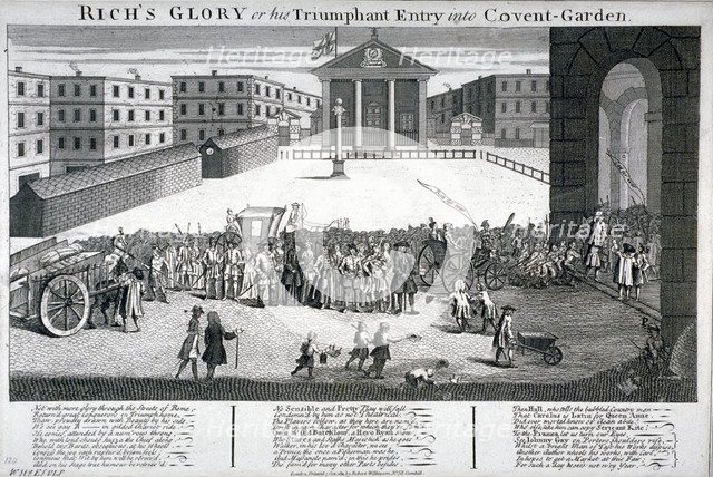 'Rich's Glory or his Triumphant Entry into Covent-Garden', 1732. Artist: Anon