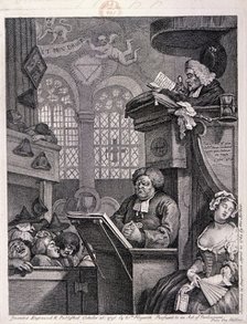 'The sleeping congregation', 1762. Artist: William Hogarth