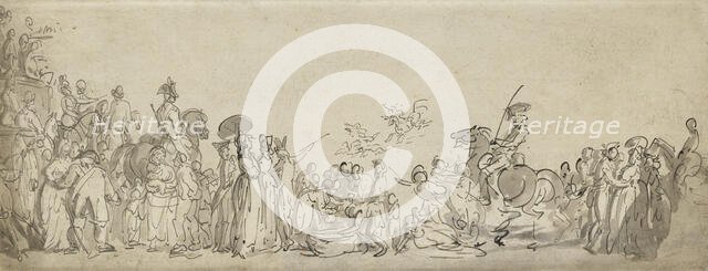 A Review In Hyde Park, c1800. Creator: Thomas Rowlandson.