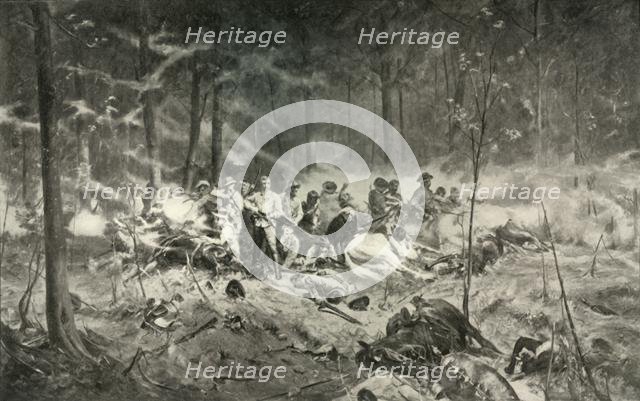 "To The Memory of Brave Men." The Last Stand of Major Wilson on the Shanghai River, 1893, 1900. Creator: Allan Stewart.