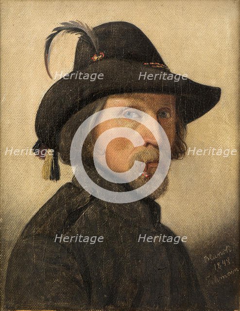 Self-Portrait as Legionnaire, 1848. Creator: Blunck, Ditlev (Detlef) (1798-1854).