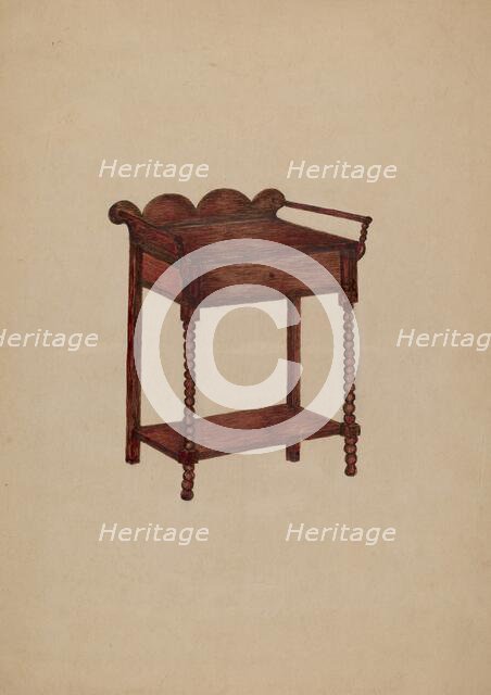 Wash Stand, c. 1940. Creator: Della Button.