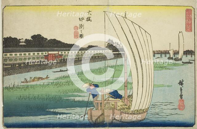 Nakasu at Ohashi (Ohashi Nakasu no zu), from the series "Exceptional Views of Edo..., c.1835/39. Creator: Ando Hiroshige.